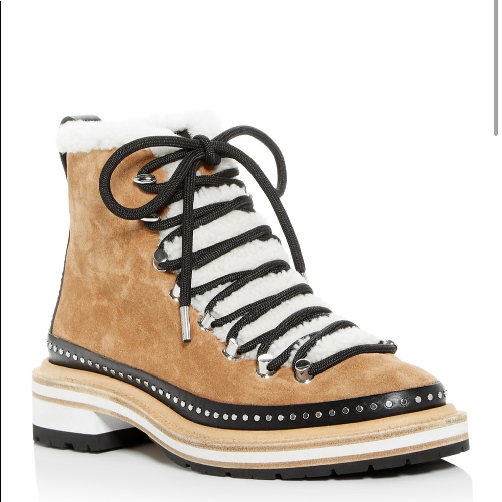 Rag and bone tan suede compass boot